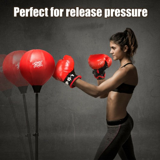 Boxing Punching Stand Set with Boxing Gloves