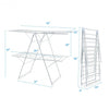 2-Level Foldable Clothes Drying Rack-White