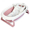 Folding Portable Baby Bathtub w/ Cushion Blue-Pink