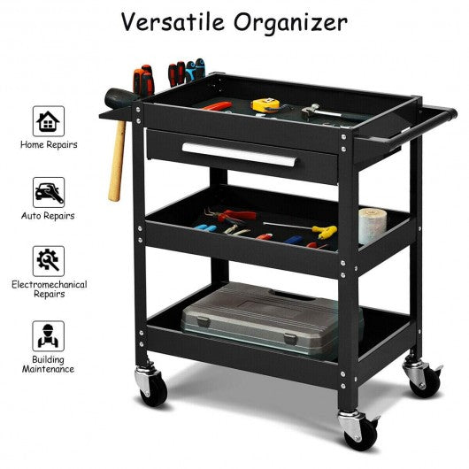 Rolling Tool Cart Mechanic Cabinet Storage ToolBox Organizer with Drawer
