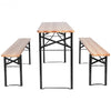 3 pcs Folding Wooden Picnic Table Bench Set