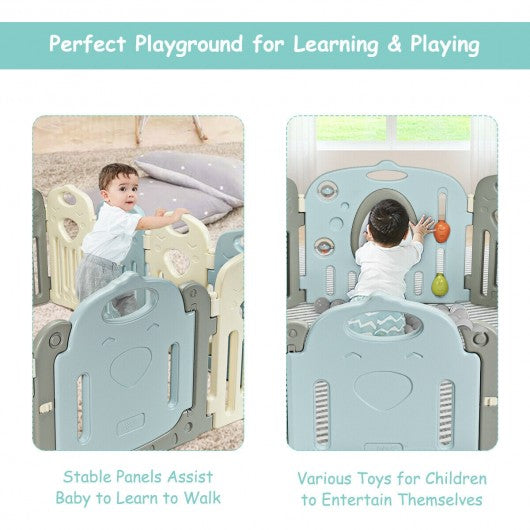 Kids Baby Playpen 14 Panel Activity Center Safety Play Yard