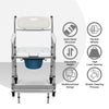 Aluminum Medical Transport Commode Wheelchair Shower Chair