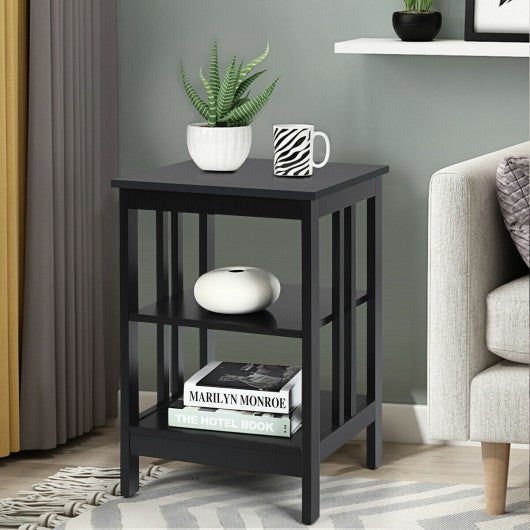 3-Tier Side Table Nightstand with Stable Structure