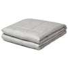 25 lbs Weighted Blankets 100% Cotton with Glass Beads -Light Gray