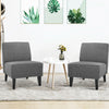 Contemporary Decor Solid Armless Accent Chair