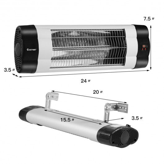 1500W Infrared Patio Heater with Remote Control