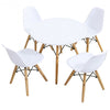 5 Piece Kids Mid-Century Modern Table Chairs Set