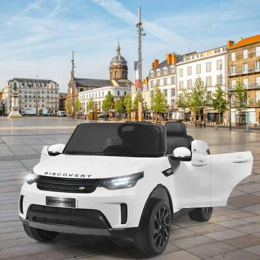 12V Licensed 2-Seater Land Rover Kid Ride On Car -White