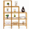 Multifunctional Bamboo Shelf Display Organizer
