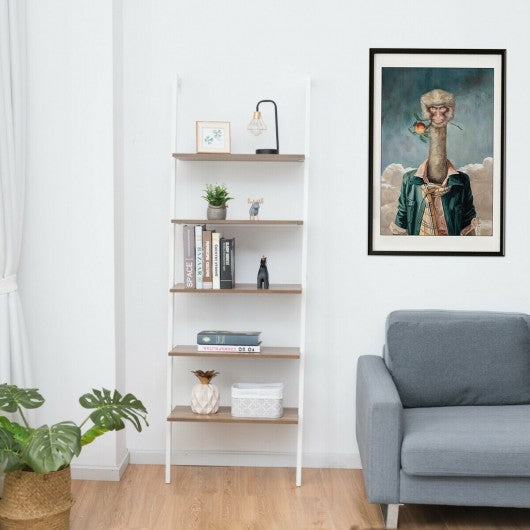 5-Tier Metal Frame Ladder Shelf