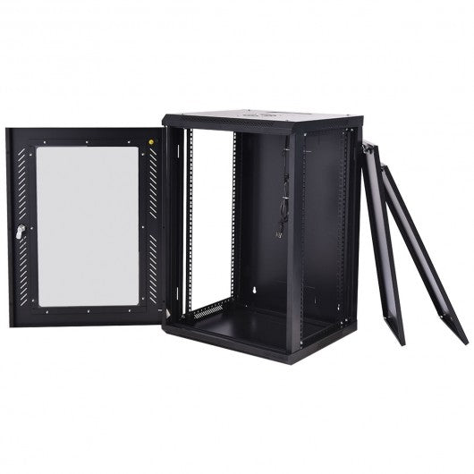 18U Wall Mount Network Server Data Cabinet w/ Fan