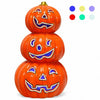 3-Tier Color-Changing Lighted Ceramic Pumpkin Lantern