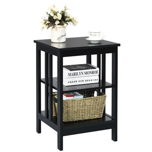 3-Tier Side Table Nightstand with Stable Structure