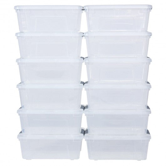 Sturdy Plastic Latch Stack Storage Tubs Box