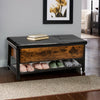 Industrial Storage Shoe Bench with Two Divided Space