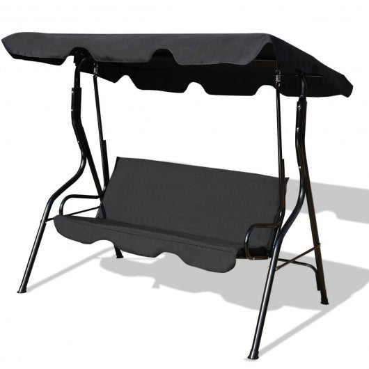 3 Seats Patio Canopy Swing