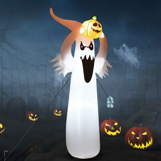 6FT Halloween Inflatable Blow Up Ghost with LED Lights