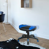 Multi-Use Footrest Swivel Height Adjustable Gaming Ottoman Footstool Chair-Blue