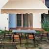 10FT x 8FT Retractable Shade Patio Awning-Beige