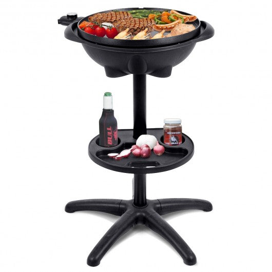 1350 W Outdoor Electric BBQ Grill with Removable Stand