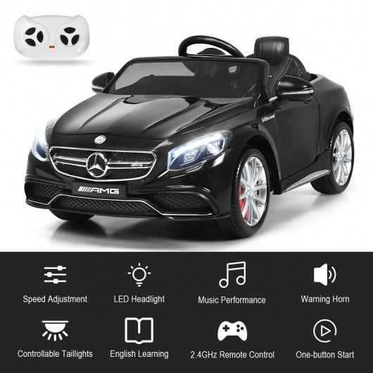 12 V Mercedes Benz S63 Licensed Kids Ride On Car