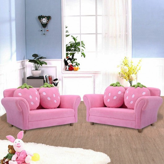 BL/PI Kids Strawberry Armrest Chair Sofa