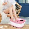 Portable Electric Automatic Roller Foot Bath Massager-Pink