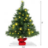 2ft Tabletop Fir Artifical Christmas Tree with LED Lights