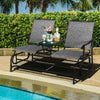 2-Person Outdoor Patio Double Rocking Loveseat