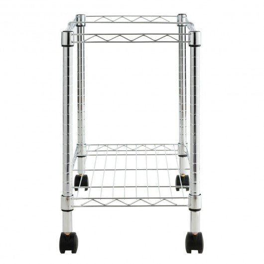 Metal Rolling File Cart for Letter Size or Legal Size Folder Storage