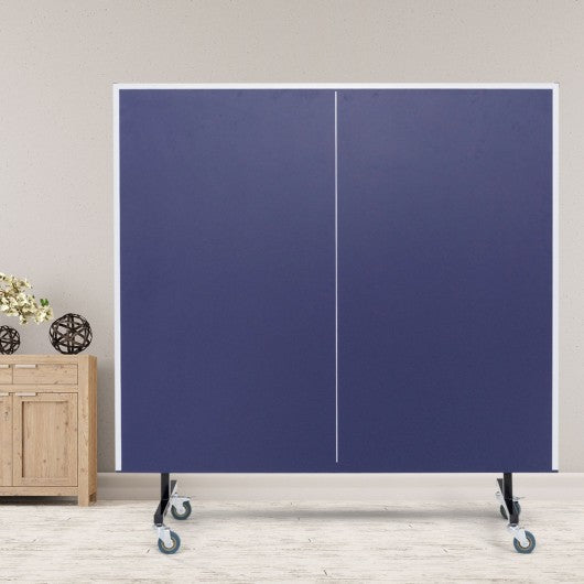 Removable Foldable Net Table Tennis Table with Locking Casters