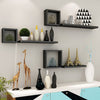 Set of 6 Home Display Floating Wall Mounted Shelves-Black