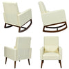 2 in 1 Fabric Upholstered Rocking Chair with Pillow