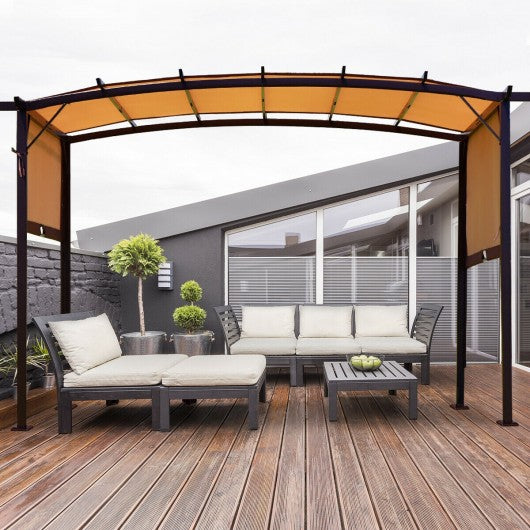 12' x 9' Pergola Kit Metal Frame Grape Gazebo & Canopy Cover