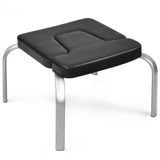 Yoga Iron Headstand Bench w/ PVC Pads for Family Gym-Black