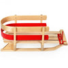 Outdoor Play Baby Kids Wooden Sled w/ Solid Wood Seat