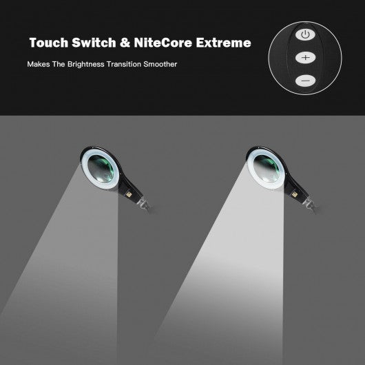 LED Magnifying Glass Desk Lamp w/ Swivel Arm