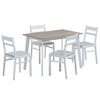 5 Piece Dining Set Table & 4 Chairs Wood Furniture Set