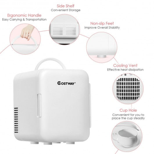 4 Liter Mini Cooler Warmer Fridge Portable