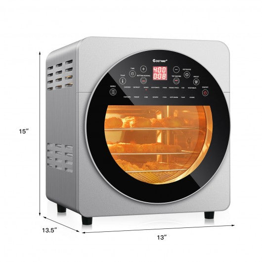 16 in 1 Air Fryer 15.5 QT Toaster Rotisserie Dehydrator Oven