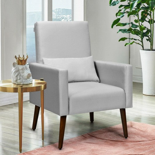 2 in 1 Fabric Upholstered Rocking Chair with Pillow