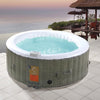 4 Persons Portable Heated Bubble Massage Spa-Coffee