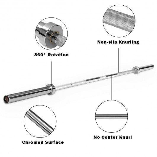 700 lb Chrome Barbell Multipurpose Weight Lifting Weight Bar