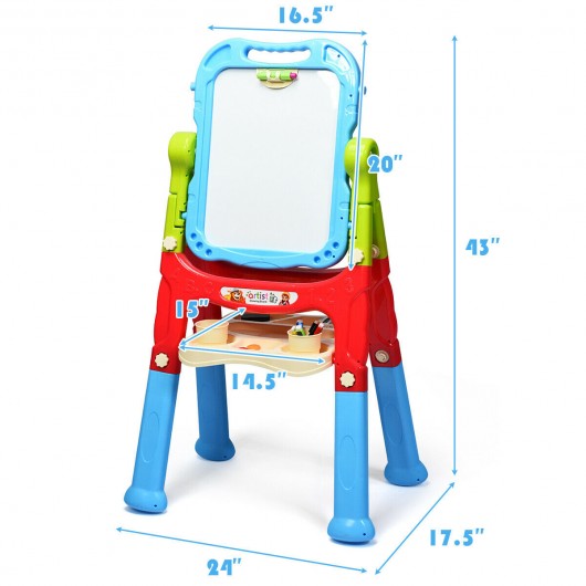 Kids Flip-Over Magnetic Double Sided Art Easel