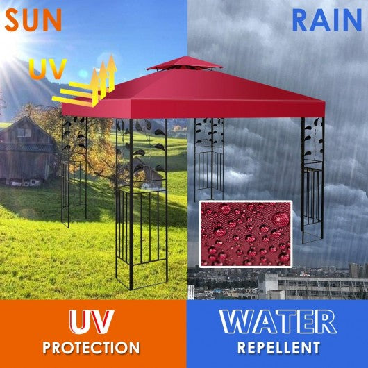 10' x 10' 2-Tier 3 Colors Patio Canopy Top Replacement Cover