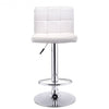 1 PC Bar Stool Swivel Adjustable PU Leather Barstools Bistro Pub Chair-White