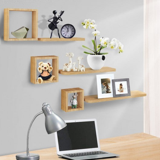 Set of 6 Home Display Floating Wall Mounted Shelves