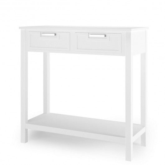 2 Drawers Accent Console Entryway Storage Shelf
