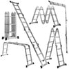 12.5' 12-Step Multi Purpose Aluminum Folding Scaffold Ladder